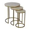 Lorna Metal Side Table in  Gold Finish