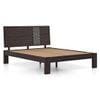 Alaca Solid Wood King Size Bed In Mahogany Finish
