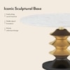 Mira Banswara Marble And Metal Coffee Table In Glossy Gold Finish