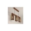Hexar 3 Series Brown Solid Wood Cluster Hanging Light