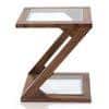 Zeta Solid Wood Side Table in Teak Finish