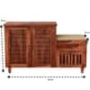 Mercury Solid Wood Shoe Rack in Honey