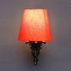 Devansh Metal Electric Wall Light in Antique Gold Colour with Orange Shade Count of 1 Light