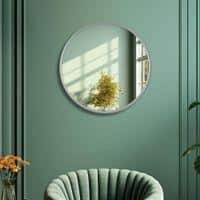 Aluminium Circle Decorative wall mirror by elegant arts and frames (Mirror size 800 mm)