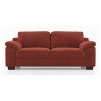 Esquel Essential 3 Seater Fabric Sofa In Dark Coral
