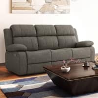 Griffin Fabric Three Seater Recliner in Carbon Grey Colour