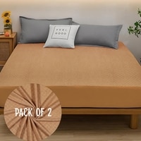 Premium Jacquard Polyester Fabric  Single Bed  Waterproof Mattress Protector  Bed Cover 75x36  Pack of 2