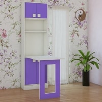 Royale Kids Folding Study Desk cum Bookshelf in Lavender Purple Colour