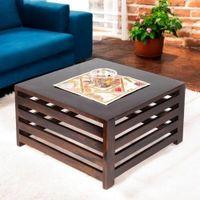 Montreal Sheesham Wood Coffee Table In Walnut Finish