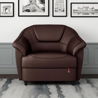 Berry 1 Seater Leatherette Sole in Cocoa Brown Colour