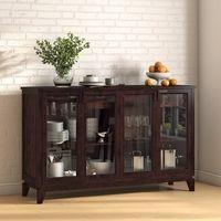 Akira XL Solid Wood Sideboard in Mahogany Finish