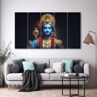 The Castle Decor Ram Ji Wall Painting Wooden Framed 27x48 Inch (Style 2)