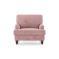 Ophelia 1 Seater Fabric Sofa In Desert Rose Colour