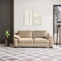 Esquel Premium 3 Seater Fabric Sofa in Biscuit Velvet Colour