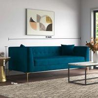 Alpha Fabric Sofa - Blue