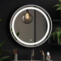 Aluminium LED Circle Decorative wall mirror by elegant arts and frames (Mirror size 600 mm)
