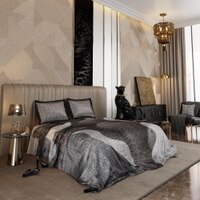 Stoa Paris Super King Size Enriched Cotton Bedsheet with 2 Pillow Covers  Size Night Safari