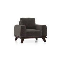 Granada Premium 1 Seater Fabric Sofa in Smoke Colour