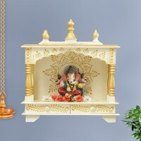 D'Dass Hari Om Wooden Temple For Pooja In Home and Office