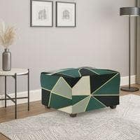 Ottoman Green Triangles Sofa Cover