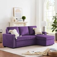 Solace  Pull Out Sofa cum Bed  in Purple Colour