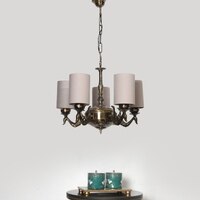 Devansh Dual Gold  Antique Wall Mounted Lamp With Beige Jute Shade