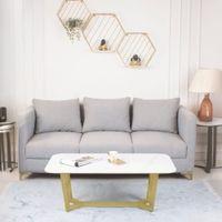 Linden Coffee Table In Stainless Steel Mirror Gold Finish