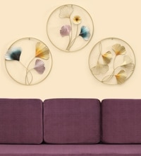 W-Asher Abstract Metal Wall Decor in Multicolor Set of 3