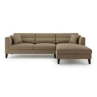 Lewis Sectional Sofa (Colour : Dune, Cushion : Soft, Seater : Right Aligned 3 Seater + Right Aligned Chaise)