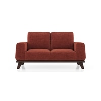Granada Essential 2 Seater Fabric Sofa In Dark Coral Colour