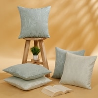 Set Of 5 Jacquard Square Cushion Covers