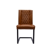 Elder Metal Dining Chair in Brown Colour