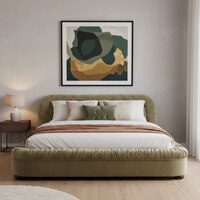 Casa Haven Relax Queen Size Bed in velvet With Engineered Hardwood Frame & Hydraulic Storage