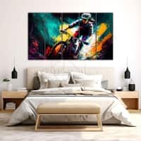The Castle Decor Sports Art Wall Painting Wooden Framed Digital Painting 27x48 Inch (Style 2)