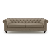 Winchester 3 Seater Leatherette Sofa in Cappuccino Colour