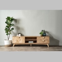 Scandinavian Loftus TV Cabinet Natural Wood Finish