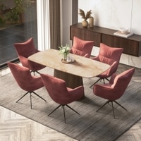 Nola 6 Seater Dining Table With Set of 3  Beck Dining Chair