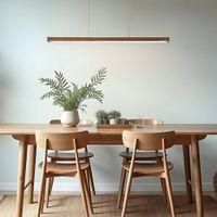 Brigitte 36 Brown Solid Wood Single Hanging Light