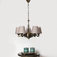 Devansh Wood Wall Mounted Lamp With Off-White Cotton Shade