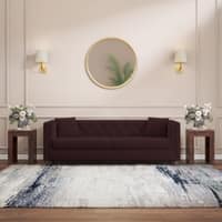 Windsor Premium 3 Seater Fabric Sofa in Deep Plum Velvet Colour