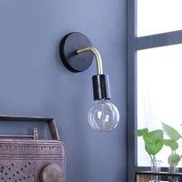 Brass Black Metal Wall Light