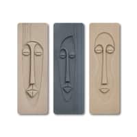 The Castle Decor Abstract Face Wall Art Set of 3 27x33 Inch