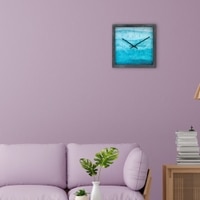 Calm Blue Contemporary Wall Clock