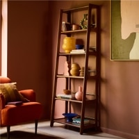 Noah Solid Wood Bookshelf in Teak Finish