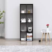 Hexa Engineered Wood Bookshelf Multipurpose Storage Rack in Flower Wenge Colour