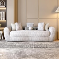 Opus 3 Seater Fabric Sofa in Dusk Grey Colour