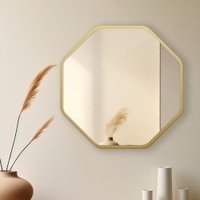 Aluminium Octagon Decorative wall mirror by elegant arts and frames (Mirror size 500 mm)