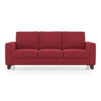 Apollo Neo 3 Seater Fabric Sofa in Salsa Red Colour (Back Height : Regular, Cushion Type : Soft)