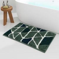 Luxe Home Macau Trangle Bath Mat (40x60 cm)- Green