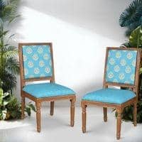 Meadow Accent Chair in Blue Colour (Without Arm)
